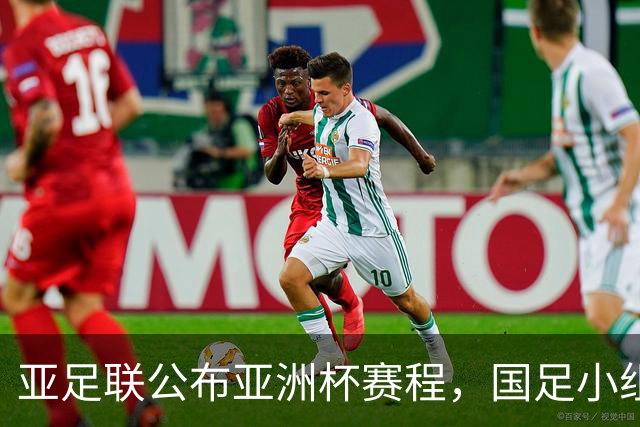 亚足联公布亚洲杯赛程，国足小组赛均在黄金时间段
